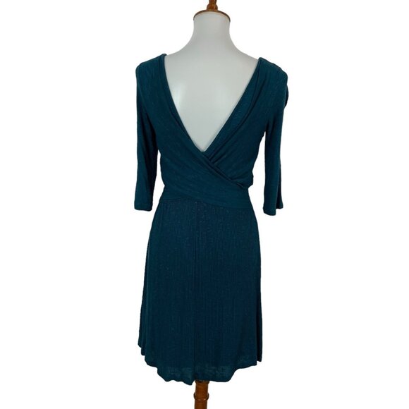 Anthropologie Amadi Women’s Dress Small Teal Flowy Boho Cottagecore - Picture 5 of 8